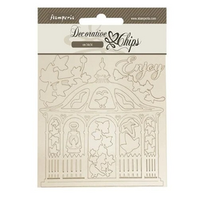 Stamperia  Decorative Chips - House of Roses Gazebo, SCB259
