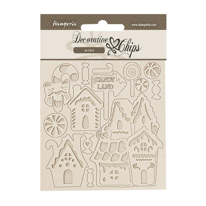 Stamperia Decorative Chips aka Chipboard - Candy Christmas, SCB272