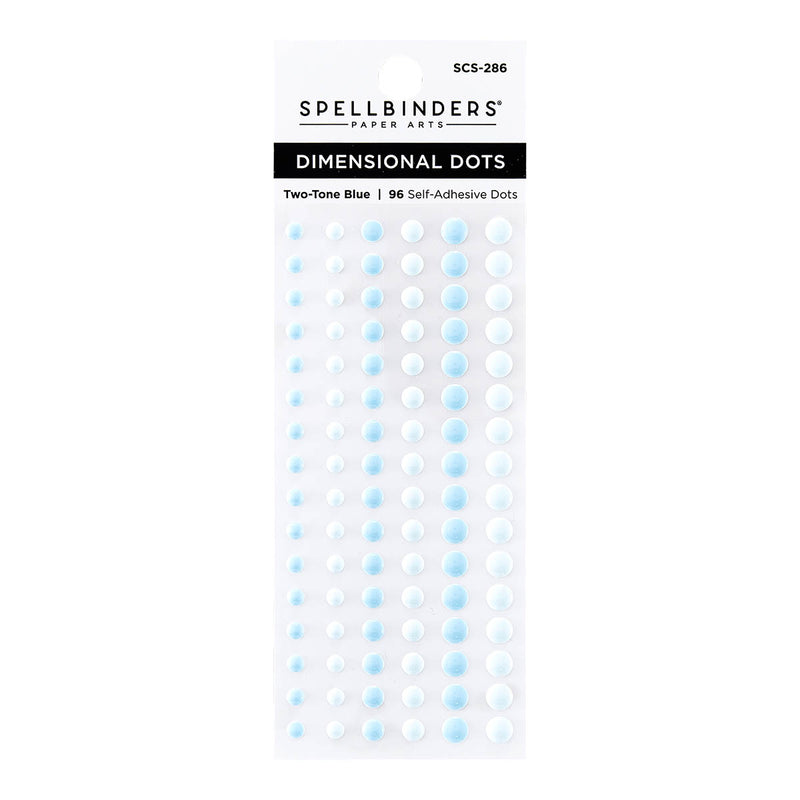Spellbinders Dimensional Enamel Dots - Two-Tone Blue, SCS-286