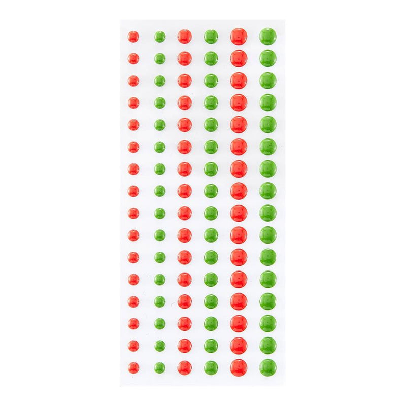 Spellbinders Dimensional Enamel Dots - Red & Green, SCS-290