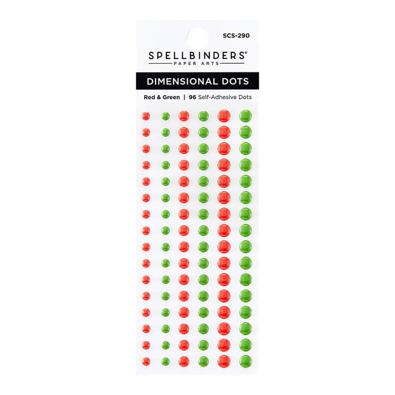 Spellbinders Dimensional Enamel Dots - Red & Green, SCS-290