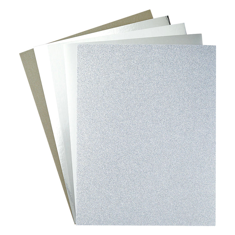 Spellbinders Treasured Cardstock Assortment 8.5x11-15pc - Silver, SCSP-002