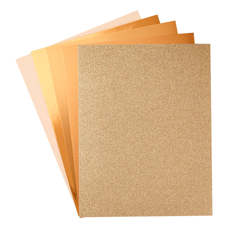 Spellbinders Treasured Cardstock Assortment 8.5x11-15pc - Rose Gold, SCSP-003