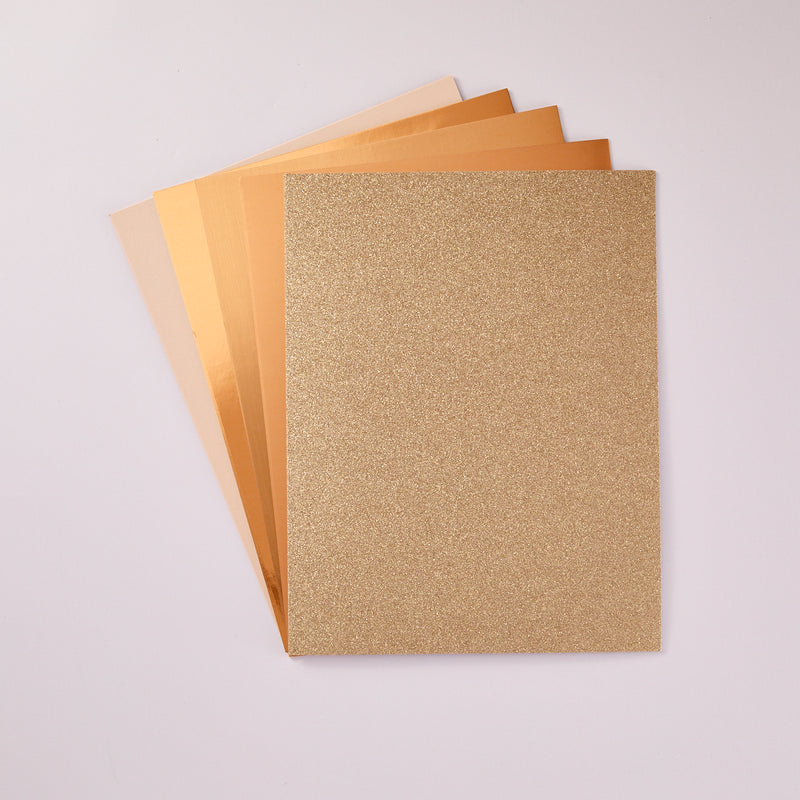 Spellbinders Treasured Cardstock Assortment 8.5x11-15pc - Rose Gold, SCSP-003