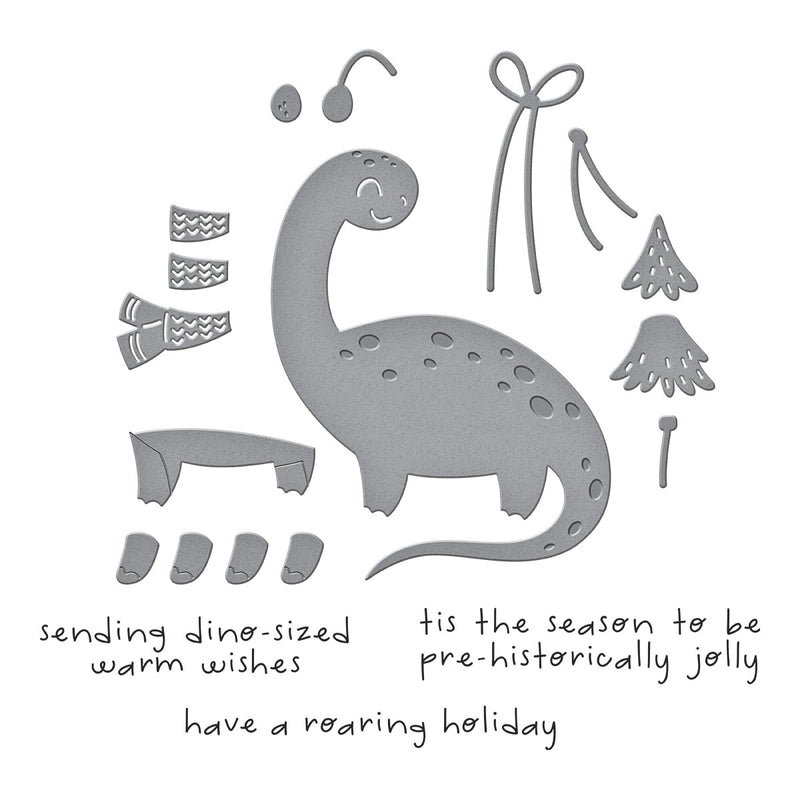 Spellbinders Stamp & Die Set - Dino Sized Holiday, SDS-209