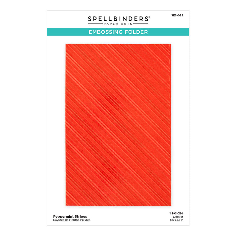 Spellbinders Embossing Folder - Peppermint Stripes, SES-055