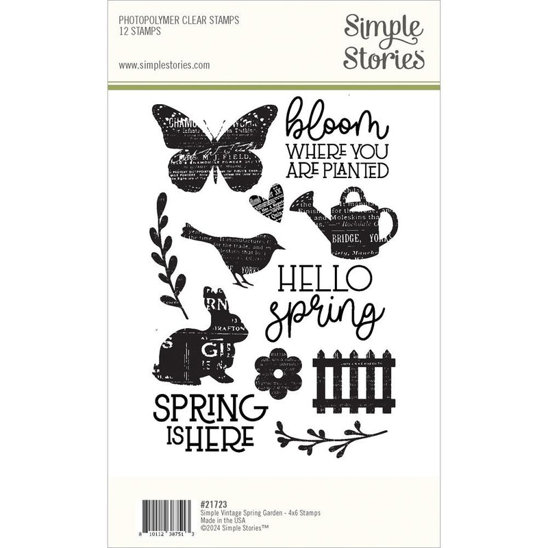 Simple Stories - 4x6 Clear Stamp Set - Simple Vintage Spring Garden, SGD21723