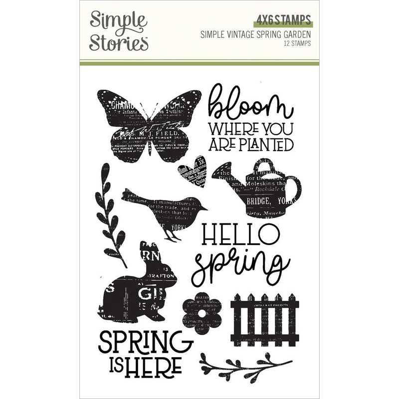 Simple Stories - 4x6 Clear Stamp Set - Simple Vintage Spring Garden, SGD21723