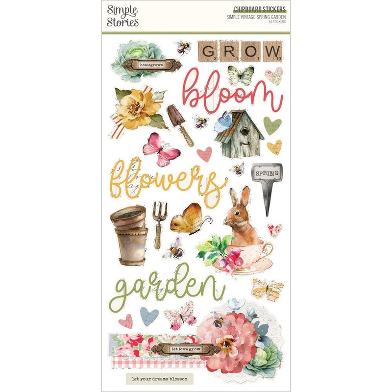 Simple Stories - Chipboard Stickers - Simple Vintage Spring Garden, SGD21724