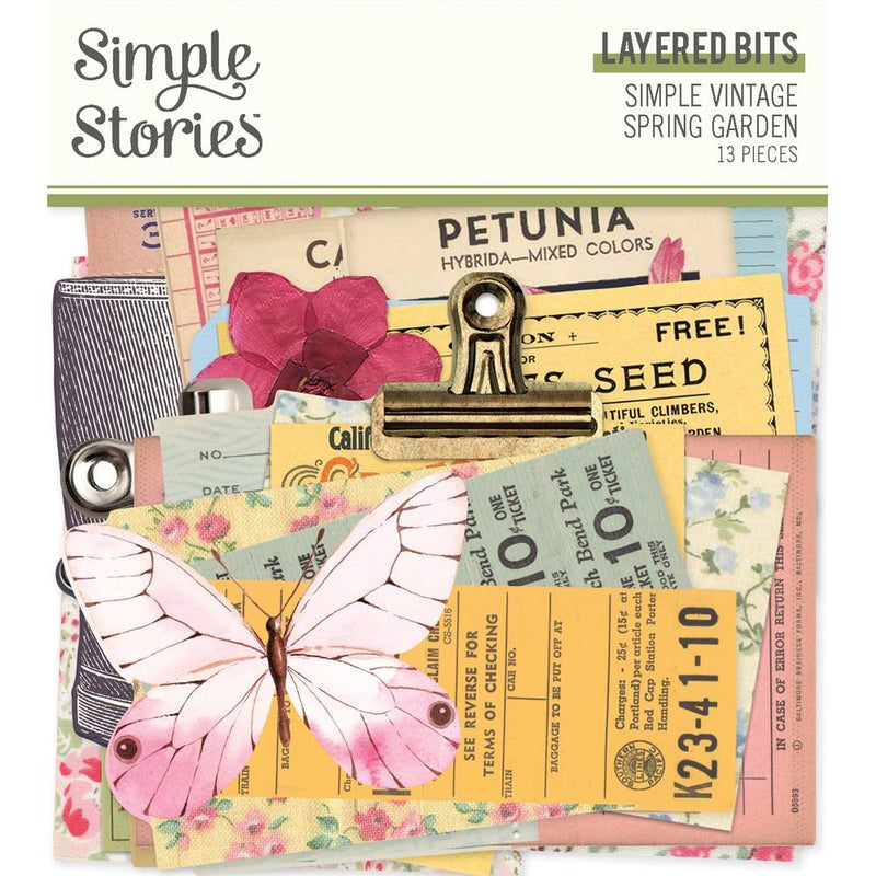 Simple Stories - Layered Bits - Simple Vintage Spring Garden, SGD21726