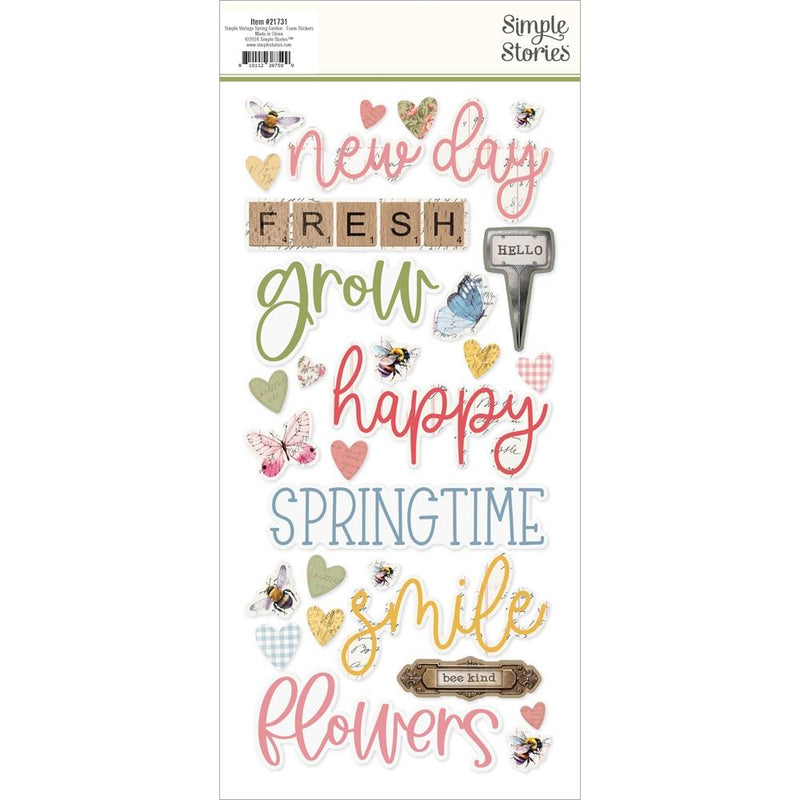 Simple Stories - Foam Stickers - Simple Vintage Spring Garden, SGD21731