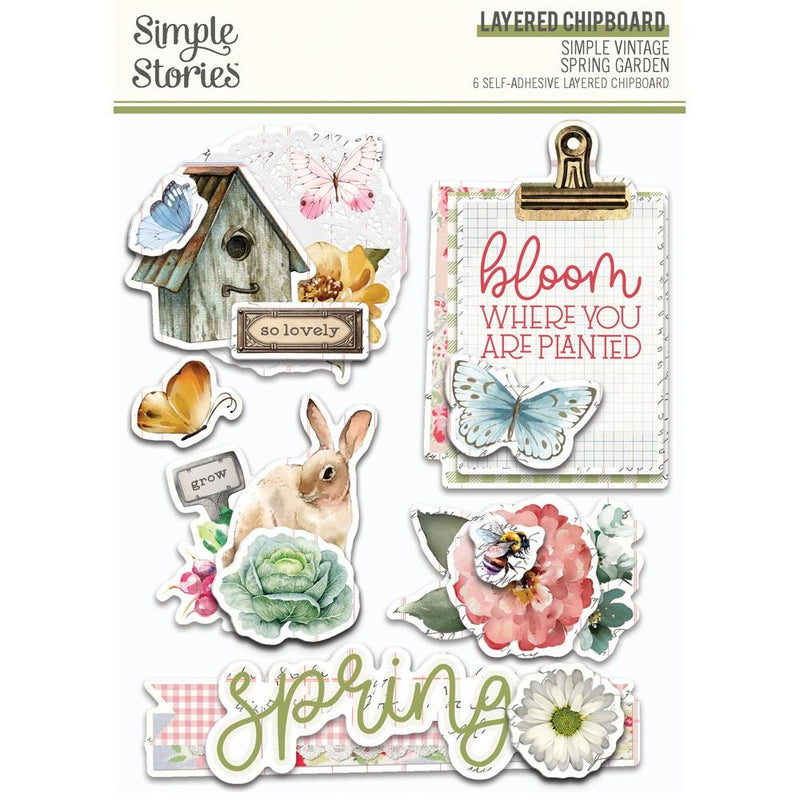 Simple Stories - Layered Chipboard - Simple Vintage Spring Garden, SGD21732