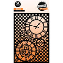 Studio Light Grunge 6x8 Mask/Stencil - Clocks & Grid, SL-GR-MASK334