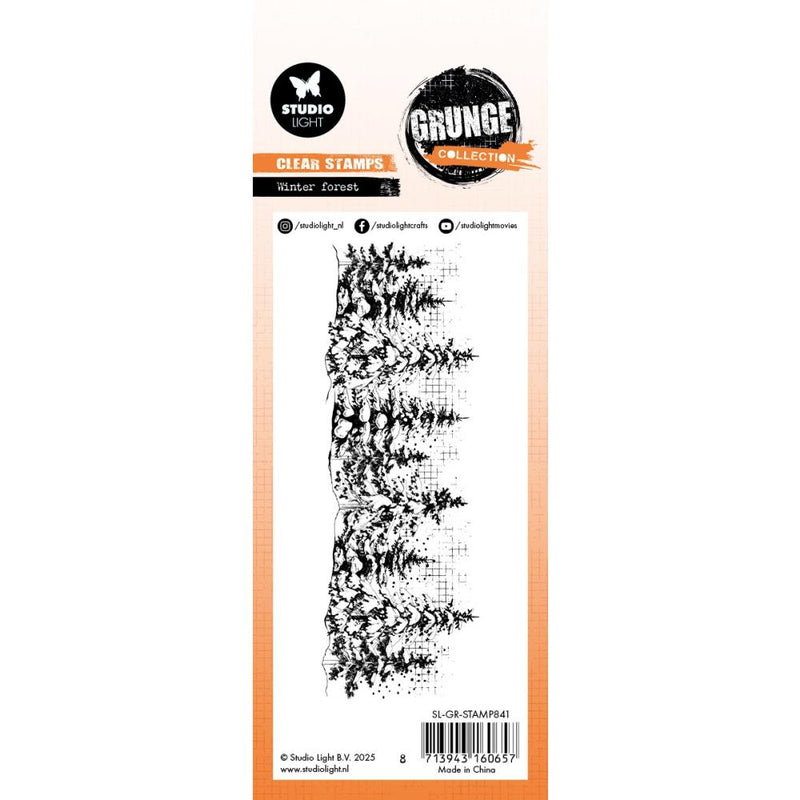 Studio Light Grunge 2.5x6 Clear Stamp - Winter Forest, SL-GR-STAMP841