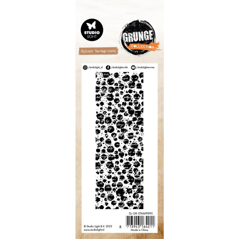 Studio Light Grunge 2.5x6 Clear Stamp - Splash Background, SL-GR-STAMP890