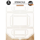 Studio Light Grunge Stencil - Tag Envelope Folder, SL-GR-STEN09