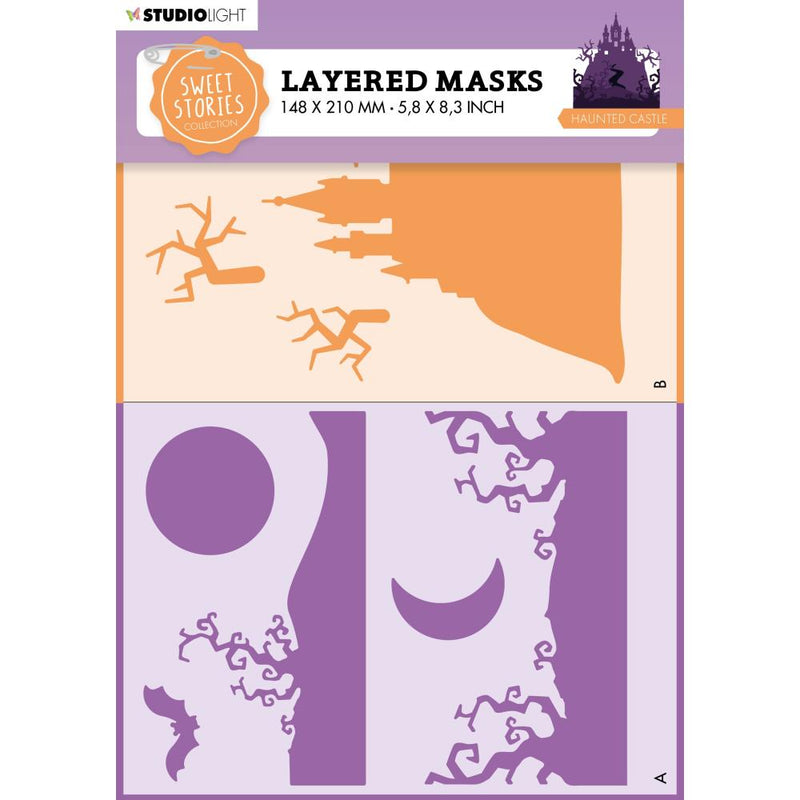 Studio Light Stencil Sweet Stories - Haunted Castle, SL-SS-MASK242