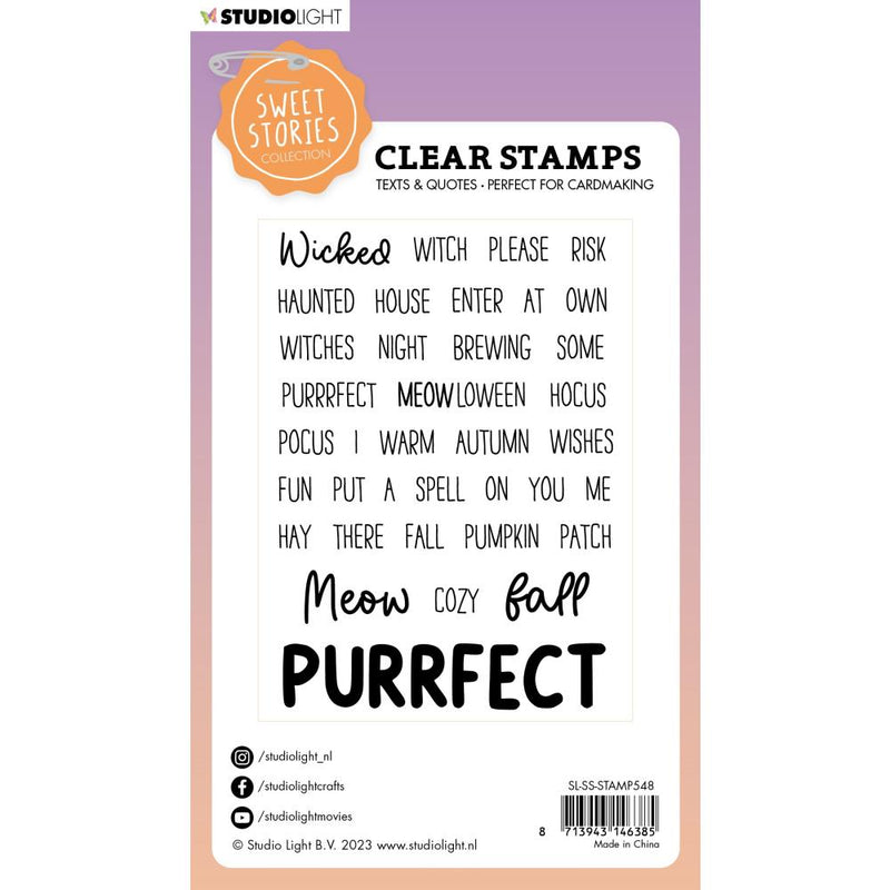 Studio Light Stamp Set Sweet Stories - Texts & Quotes, Wicked Wtches, SL-SS-STAMP548