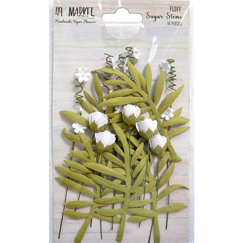 49 and Market Paper Flowers - Sugar Stems - Fluff, SSF-32358