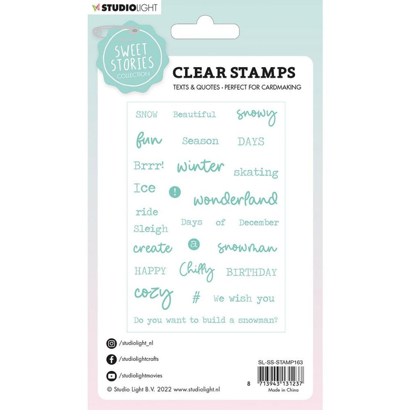 Studio Light Clear Stamps -Text & Quotes - Winter Season, STAMP163