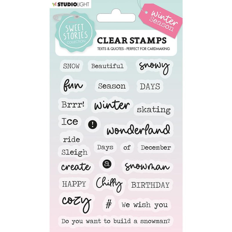 Studio Light Clear Stamps -Text & Quotes - Winter Season, STAMP163