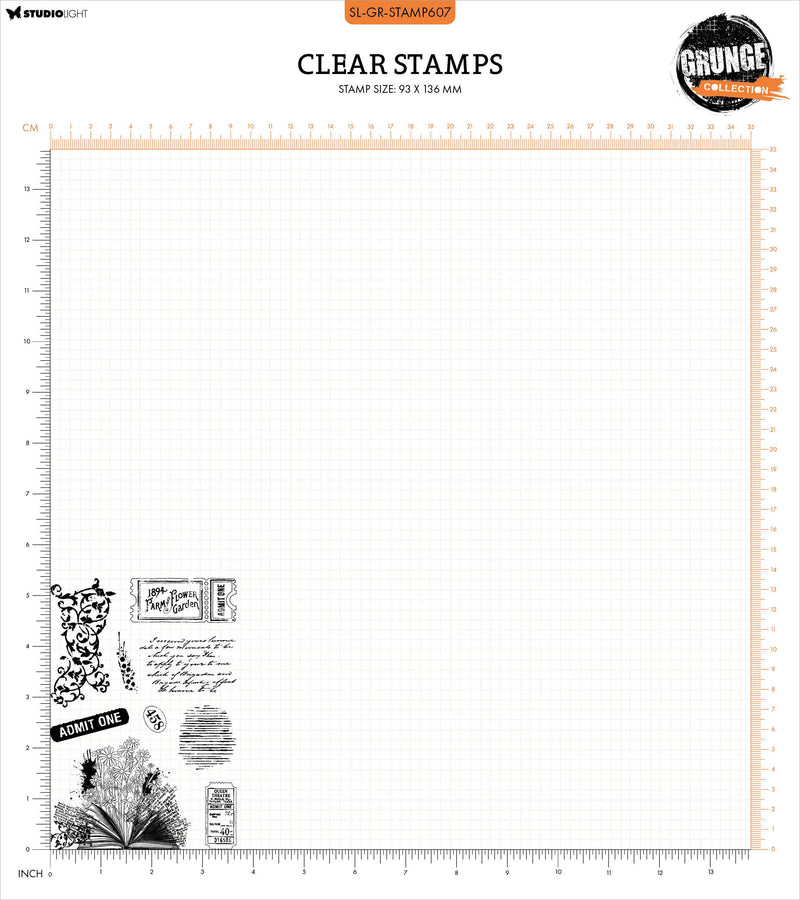 Studio Light Grunge Clear Stamps - Grunge Elements, STAMP607