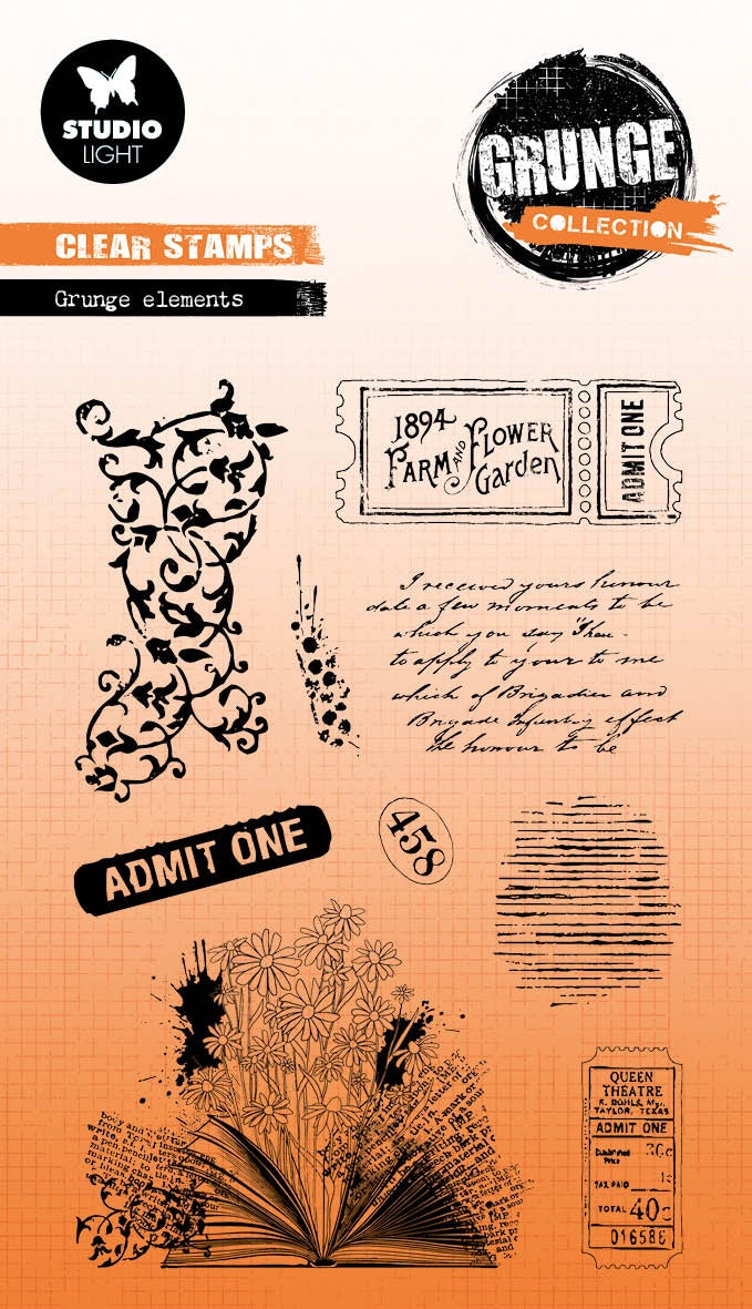 Studio Light Grunge Clear Stamps - Grunge Elements, STAMP607