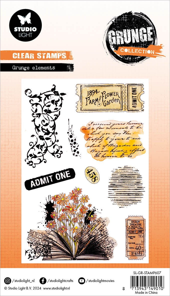 Studio Light Grunge Clear Stamps - Grunge Elements, STAMP607