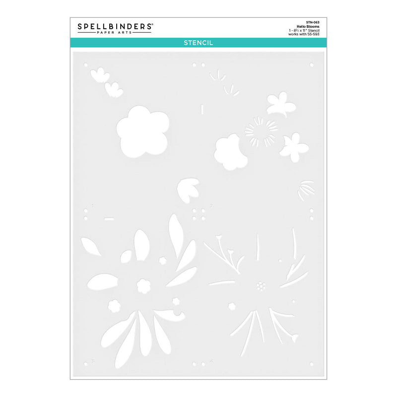 Spellbinders Stencil Set - Hello Blooms, STN-063
