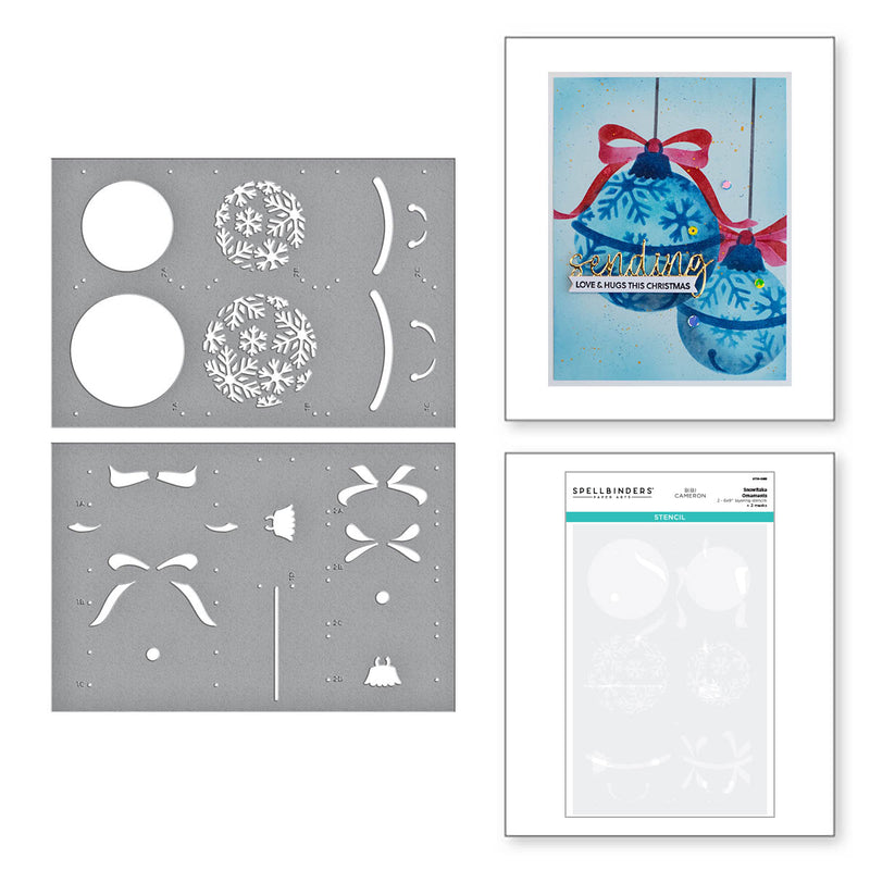 Spellbinders Stencil - Snowflake Ornaments, STN-065