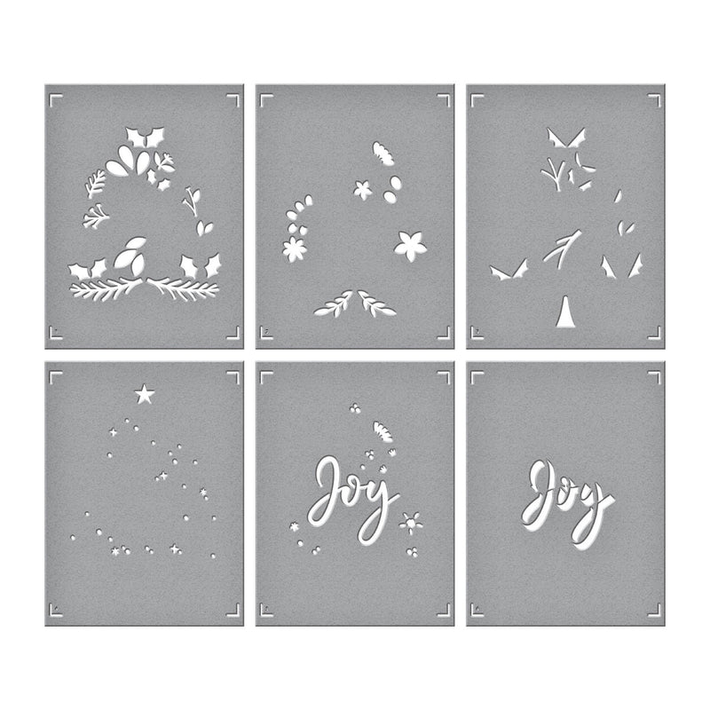 Spellbinders - Layered Joy Tree Stencil & Die Bundle, BD-0776