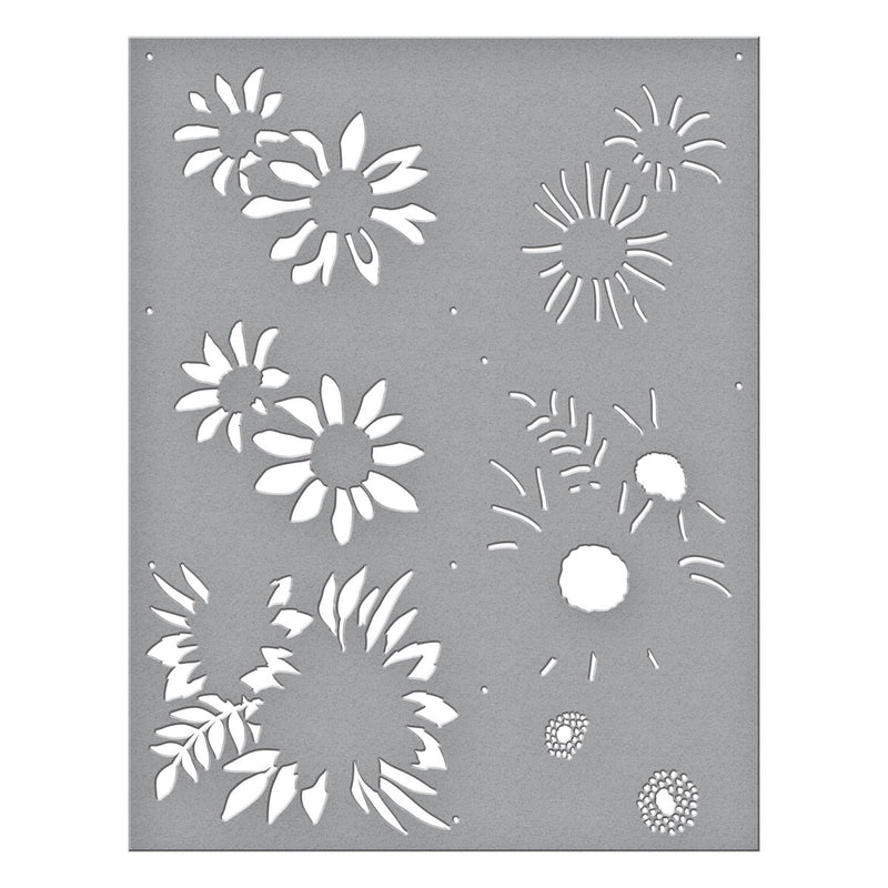 Spellbinders Layering Stencil Set - Layered Sunflower, STN-071