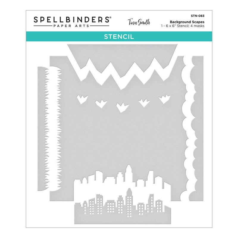 Spellbinders Stencil - Background Scapes, STN-083 by: Tina Smith