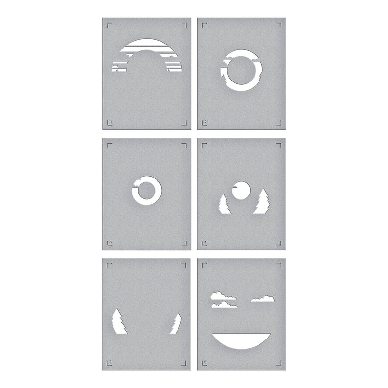 Spellbinders Stencil Set - Senic Drive, STN-104 by Mindy Eggen