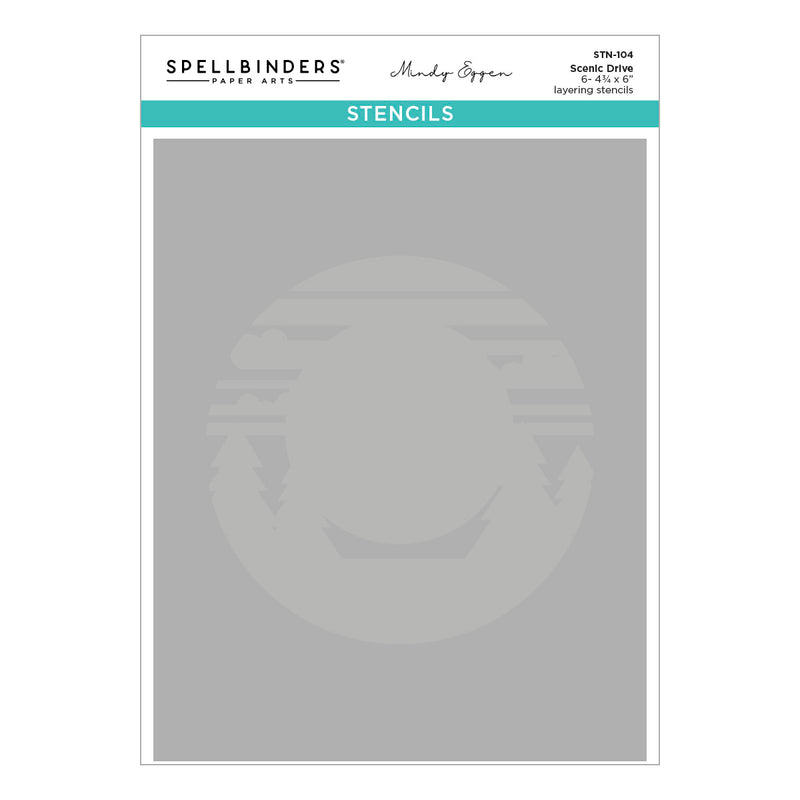 Spellbinders Stencil Set - Senic Drive, STN-104 by Mindy Eggen