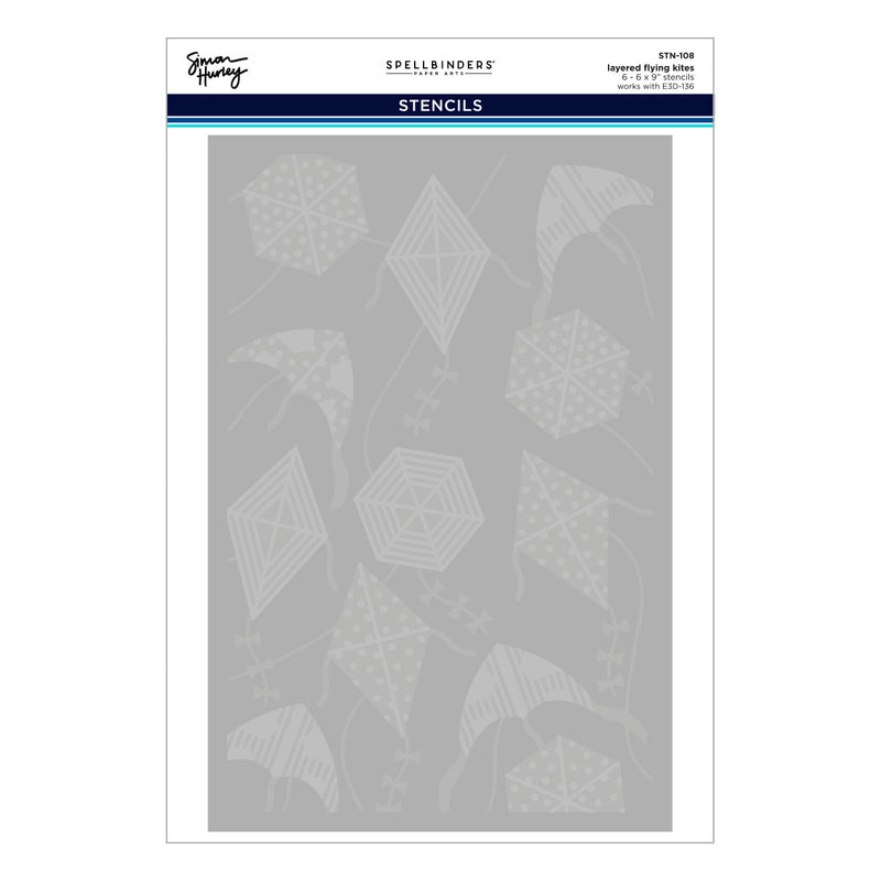 Spellbinders Stencil Set - Layered Flying Kites, STN-108