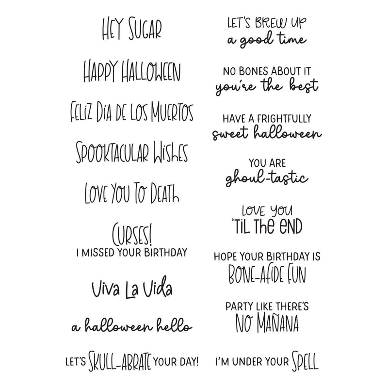 Spellbinders Clear Stamp Set - Dancin' Halloween Sentiments, STP-214