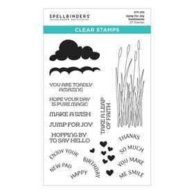 Spellbinders Clear Stamp Set - Jump for Joy Sentiments, STP-239