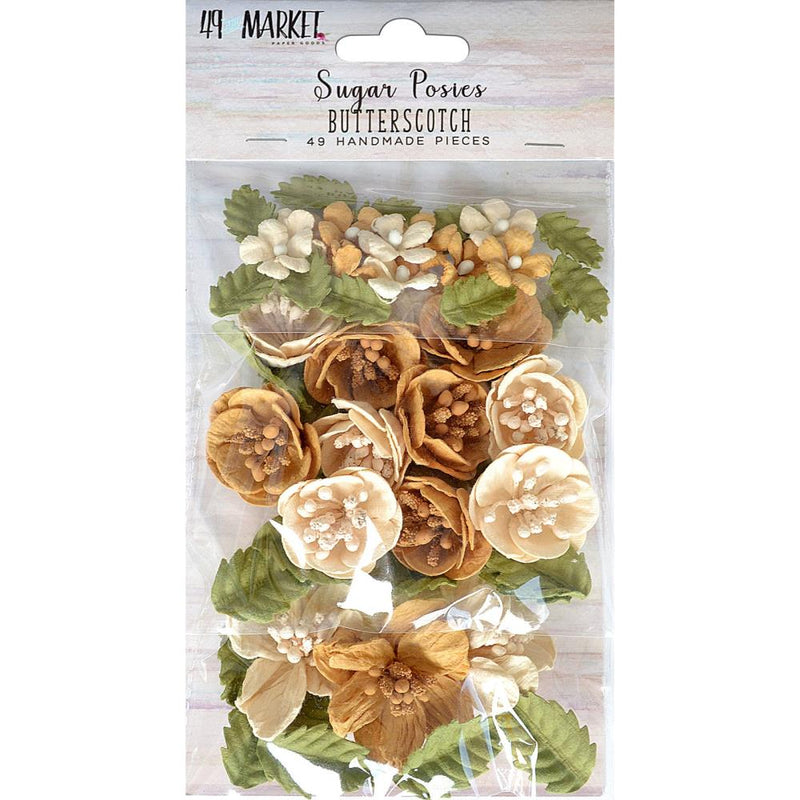 49 and Market Paper Flowers - Sugar Posies - Butterscotch, SUG-32433
