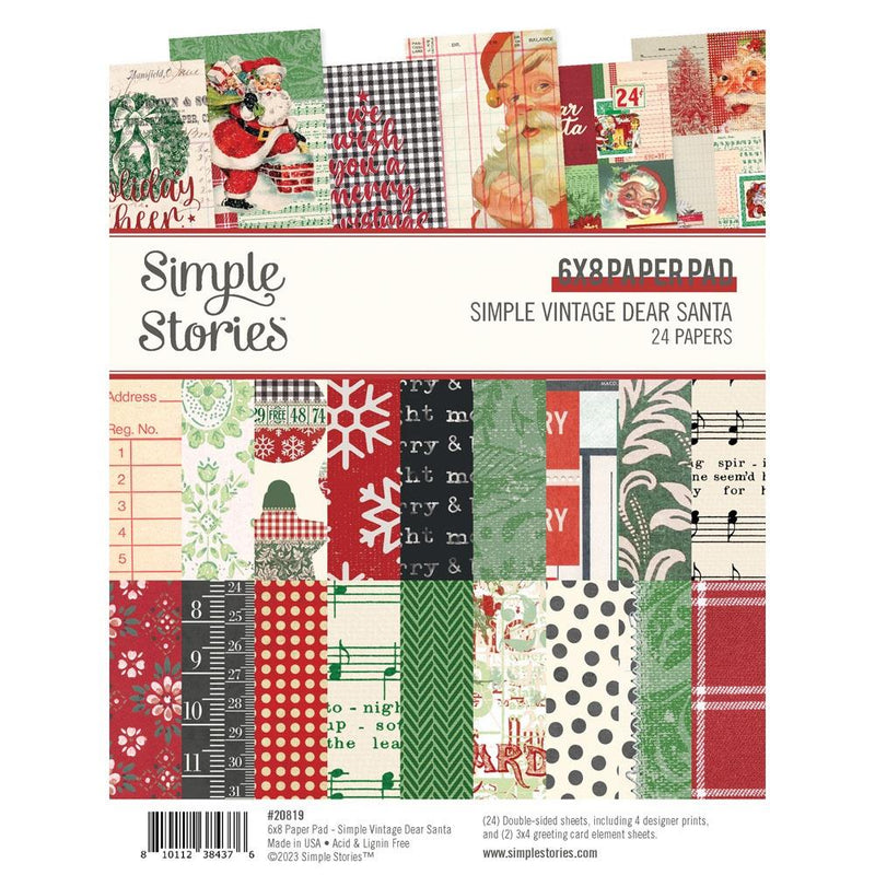Simple Stories - Simple Vintage Dear Santa - 6x8 Paper Pad, SVD20819