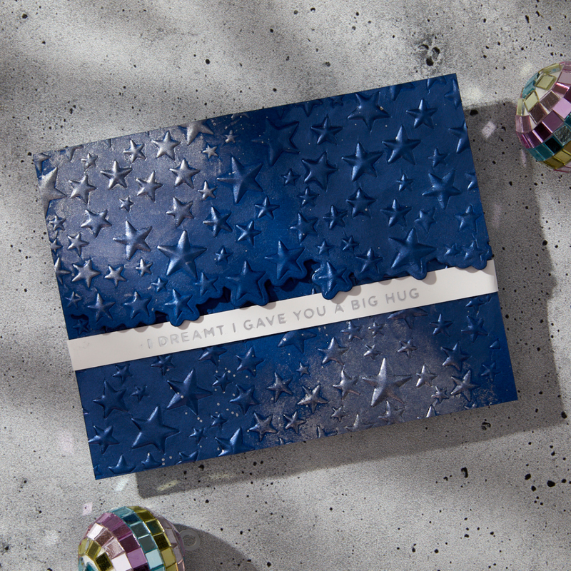 Spellbinders 3D Emboss & Cut Folder + Stencil - Starry Night,  BD-09455 by Simon Hurley