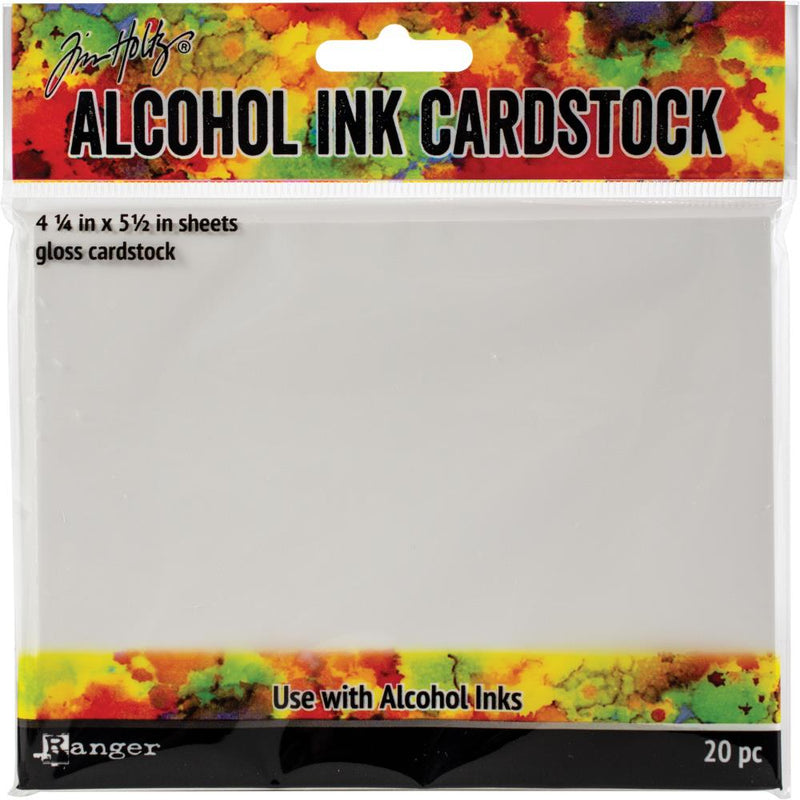 Tim Holtz Alcohol Ink Cardstock 20pc - White, TAC30027