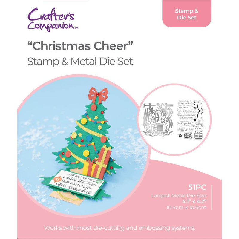 Crafter's Companion Clear Stamp & Die Sets - Christmas Cheer, TDCHRICH