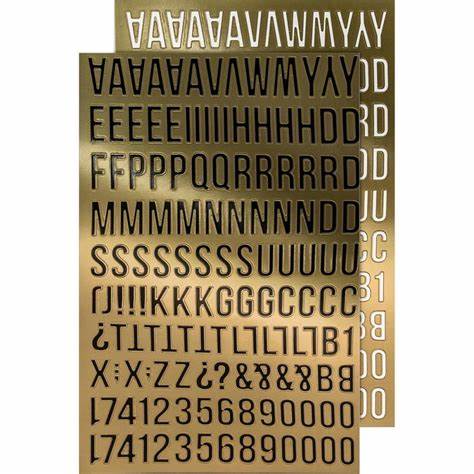 *Tim Holtz Idea-ology Metallic Stickers - Alpha Gold, TH93560 2017