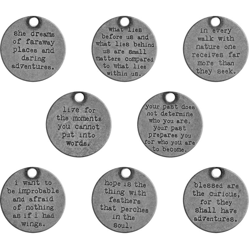 Tim Holtz Idea-Ology - Quote Tokens 8/Pc, TH93691