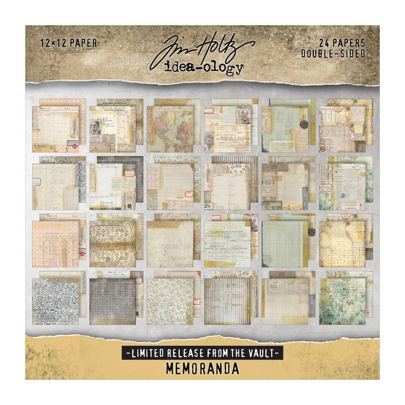 Tim Holtz idea-ology Paper Stash 2025 Vault Release -  I Want It All Bundle, IWIA8+12