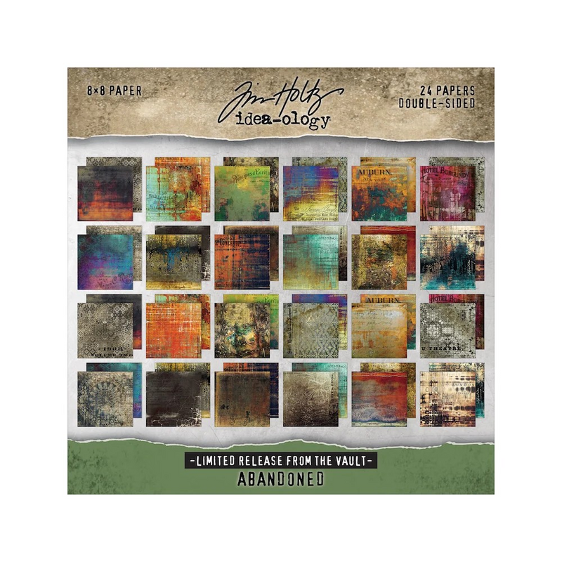 Tim Holtz Paper Stash 2025 Vault Release 8"X8" - Abandoned, TH94430