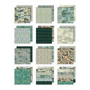 Tim Holtz Idea-ology Palette 12x12 Paper Pack - Teal, TH94461