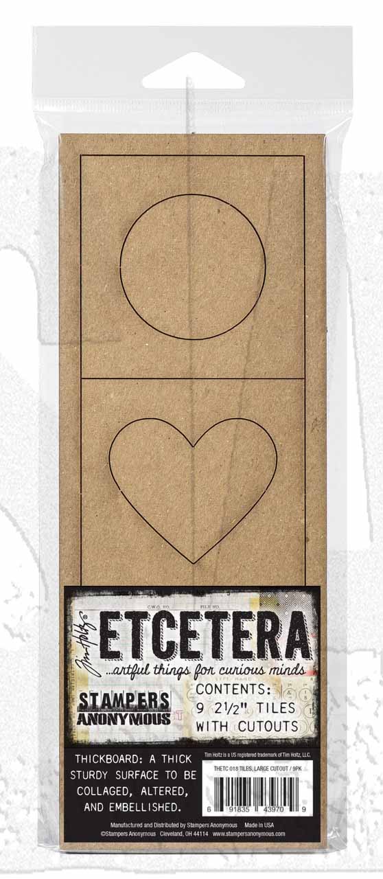 Stampers Anonymous Etcetera - Large Cutout Tiles, THETC018 by Tim Holtz