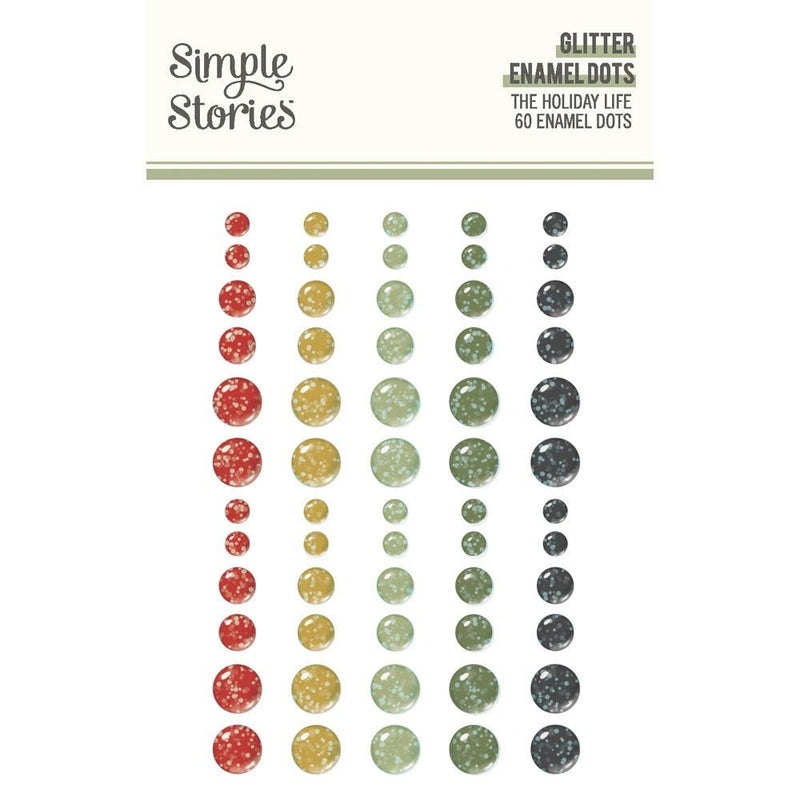 Simple Stories - The Holiday Life - Glitter Enamel Dots, THL20528